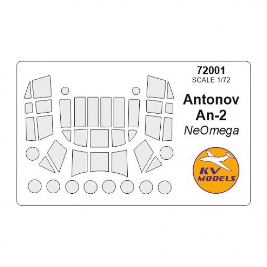 KV Models 72001 1/72 An-2 Masking for Neomega kits