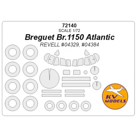 KV Models 72140 1/72 Breguet Br.1150 Atlantic Masking for Revell kits - Model Planes