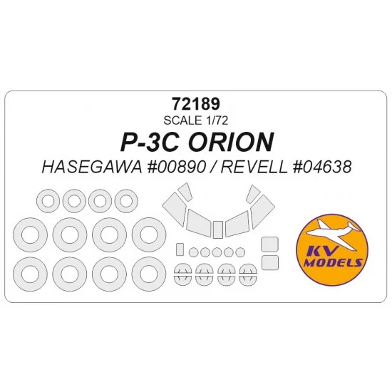 KV Models 72189 1/72 P-3C Orion Masking for Hasegawa #00890/Revell #04638