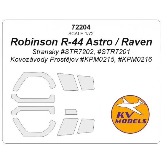 KV Models 72204 1/72 Robinson R-44 Astro / Raven Masks for Stransky / KP kits