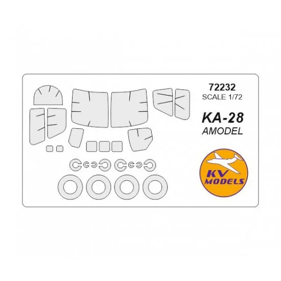 KV Models 72232 1/72 KA-28 Masking for Amodel #7237