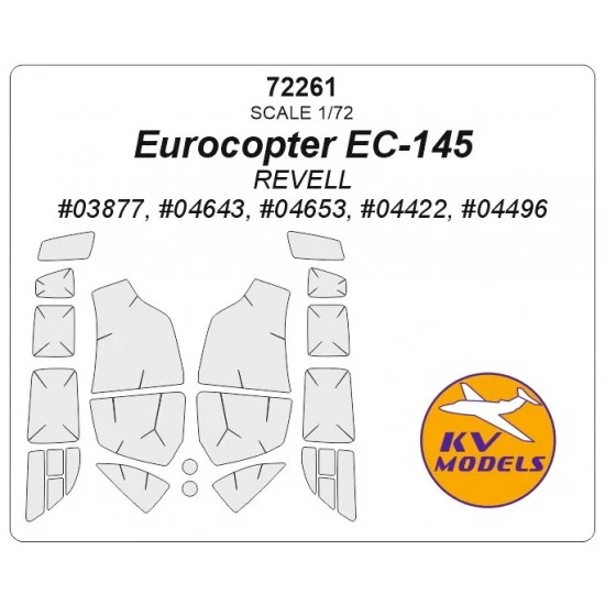 KV Models 72261 1/72 Eurocopter EC-145 Masking for Revell kits