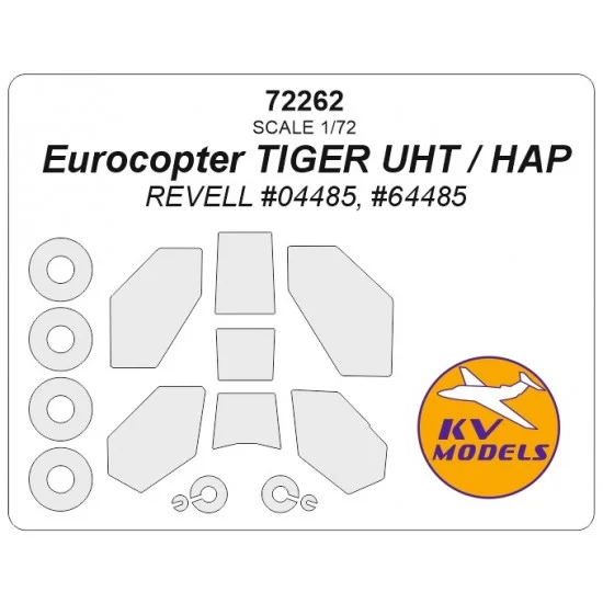 KV Models 72262 1/72 Eurocopter TIGER UHT/HAP Masking for Revell kits - Model Planes