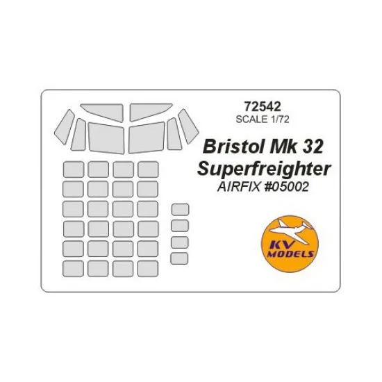 KV Models 72542 1/72 Bristol Mk 32 Superfreighter Masking for Airfix #05002 - Model Planes