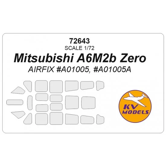 KV Models 72643 1/72 A6M2b ZERO Masking for Airfix kits - Model Planes