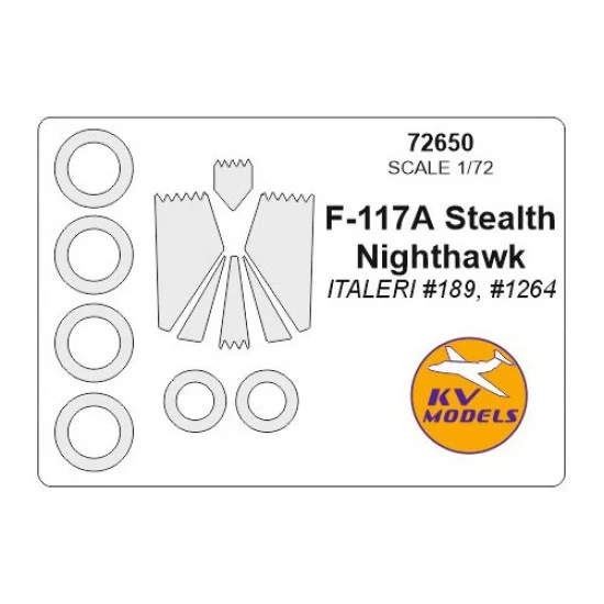 KV Models 72650 1/72 F-117A Stealth/Nighthawk Masking for Italeri #189, #1264