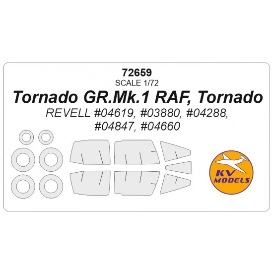 KV Models 72659 1/72 Tornado GR. Mk. 1 RAF, Tornado Masking for Revell - Model Planes