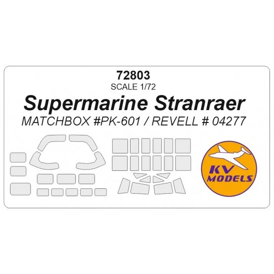 KV Models 72803 1/72 Supermarine Stranraer Masking for Matchbox #PK-601/Revell #04277