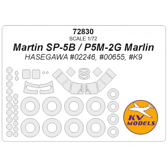 KV Models 72830 1/72 Martin Sp-5B/P5M-2G Marlin Masking for Hasegawa #02246/00655/K9