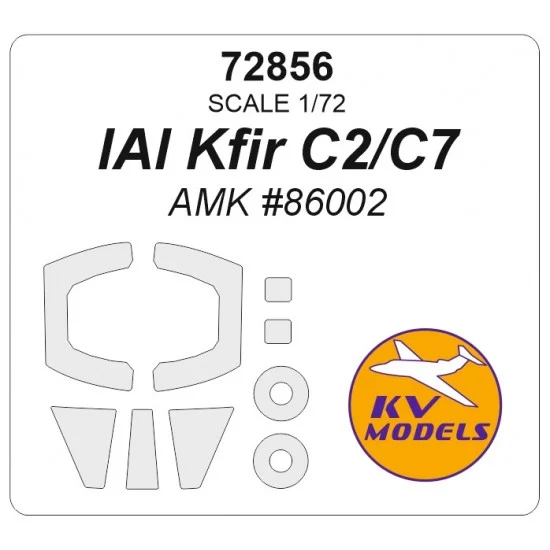 KV Models 72856 1/72 IAI Kfir C2/C7 Masks for AMK #86002 - Model Planes