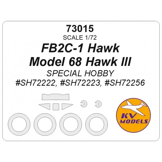 KV Models 73015 1/72 Hawk III Mask Set (Wheels Mask Incl.) for Special Hobby Kits - Model Planes
