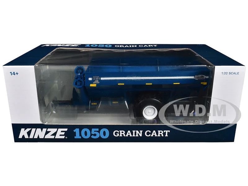 Kinze 1050 Grain Cart Soft-Tred Blue (Plastic) 1/32 Model by SpecCast