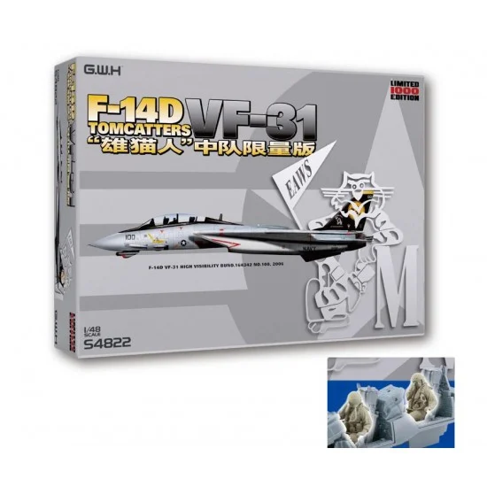 Great Wall Hobby S4822 1/48 US Navy F-14D VF-31 Tomcatters with 2 Pilots