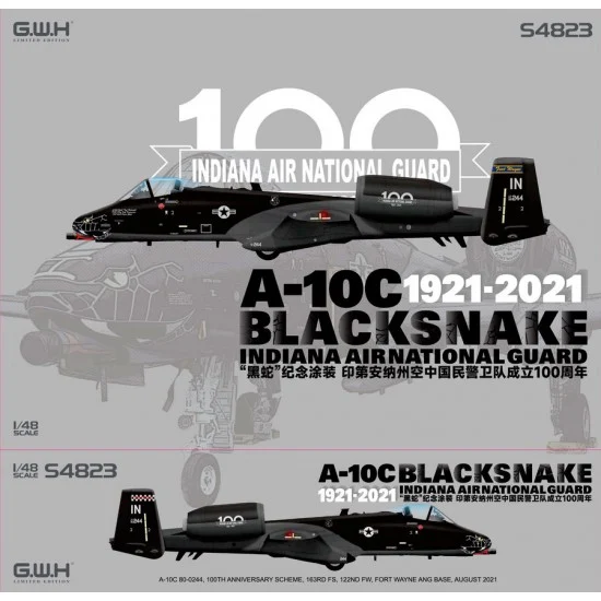 Great Wall Hobby S4823 1/48 A-10C Blacksnakes, Indiana Air National Guard 1921-2021