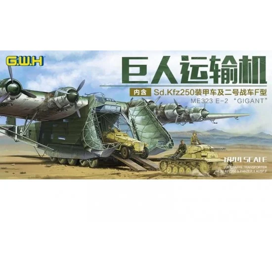 Great Wall Hobby L1007 1/144 Messerschmitt Me 323 E-2 Gigant w/SdKfz 250 & Panzer II Ausf F