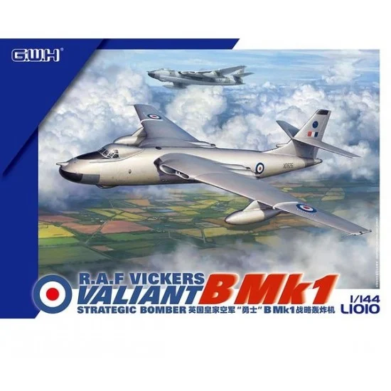 Great Wall Hobby L1010 1/144 RAF Vickers Valiant B.MK1 Strategic Bomber - Model Planes