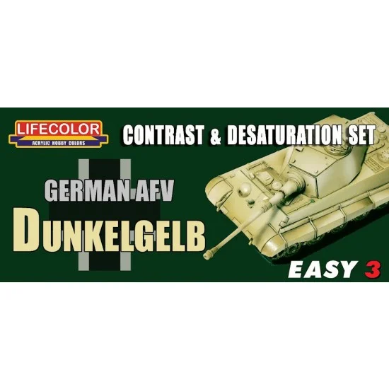 LifeColor LC-MS01 German Dunkel Gelb, Contrast & Desaturation Set (Dunkel Gelb shades for Colour Modulation)