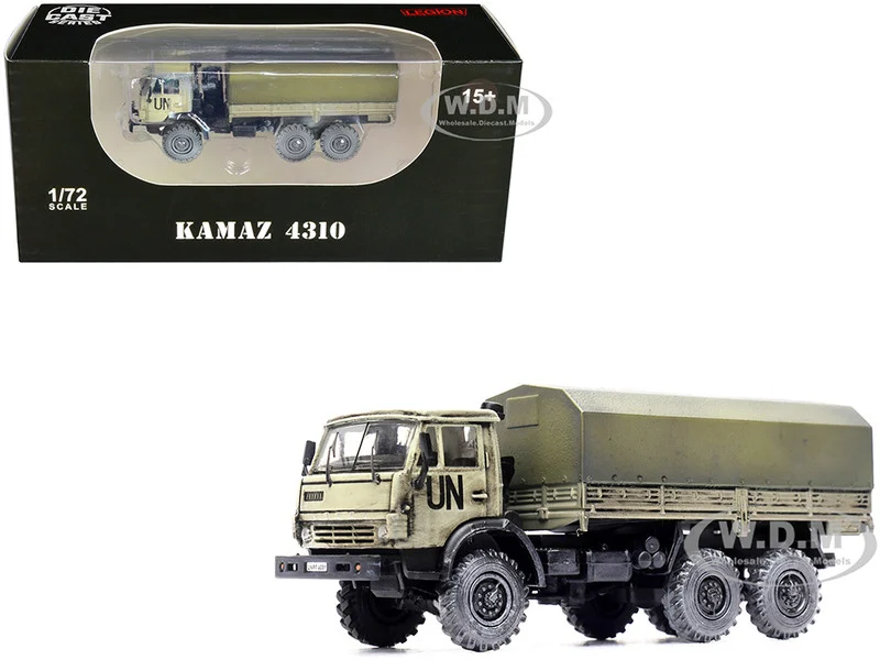 Kamaz 4310 Transport Truck Beige (Weathered) "United Nations" 1/72 Diecast Model by Legion - Military Models