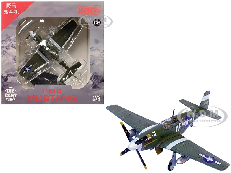 North American P-51B Mustang Aircraft "Ole-II, 358th Fighter Squadron, 355th Fighter Group, Steeple Morden Strafers" (1944) United States Army Air Forces 1/72 Diecast Model Airplane by Legion