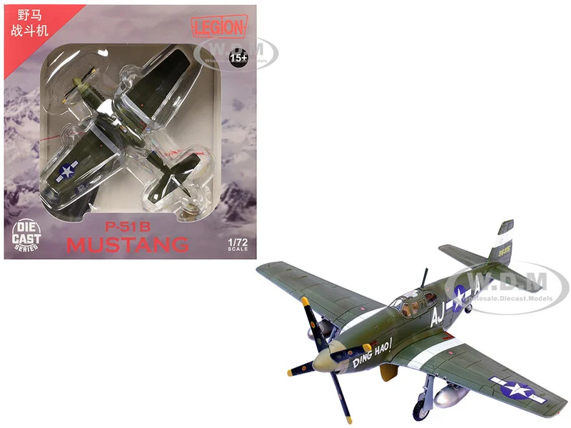 North American P-51B Mustang Aircraft "Ding Hao!, 356th Fighter Squadron, 354th Fighter Group" (1944) United States Army Air Forces 1/72 Diecast Model Airplane by Legion