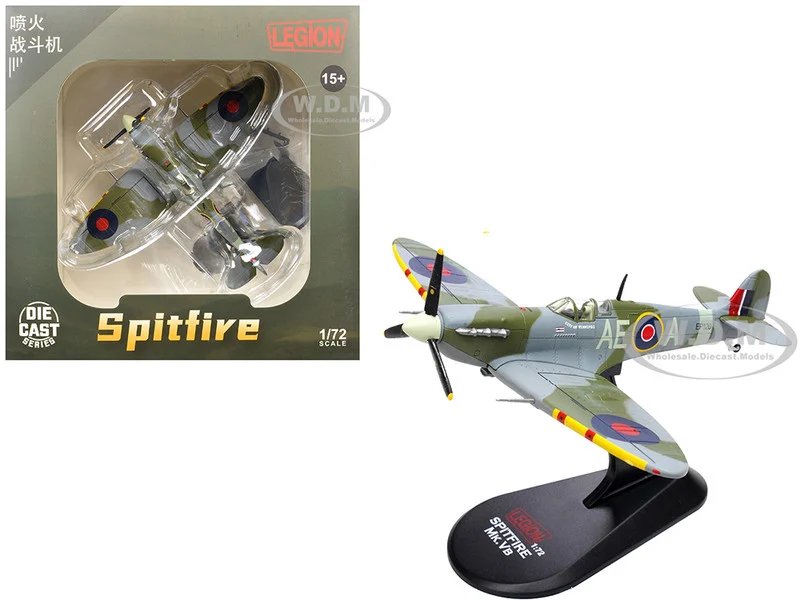 Supermarine Spitfire Mk Vb Fighter Aircraft "EP120, Flight Lieutenant James 'Jeff' Northcott, No. 402 City of Winnipeg Squadron" (1943-1944) Royal Canadian Air Force 1/72 Diecast Model Airplane by Legion