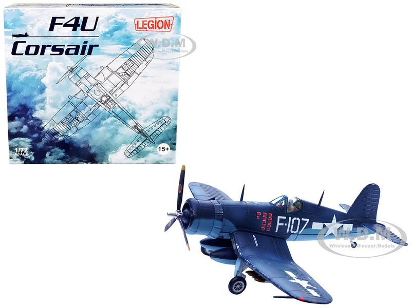 Vought F4U-1D Corsair Fighter Plane "1st Lt. Phillip DeLong, Marine Fighter Squadron (VMF-224)" (1945) 1/72 Diecast Model Airplane by Legion