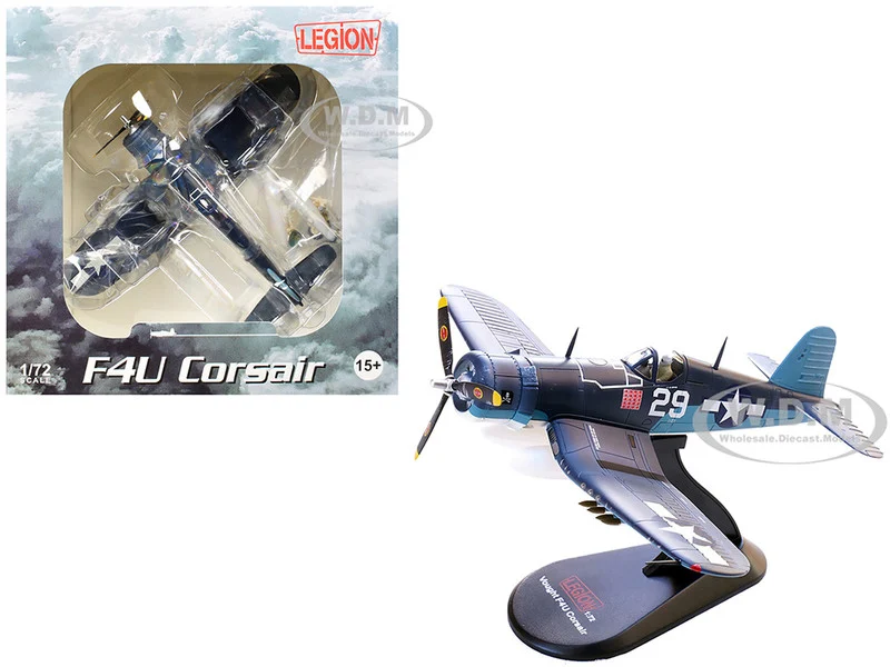 Vought F4U-1A Corsair Fighter Aircraft "Ace Ira Kepford, VF-17 Jolly Rogers, Bougainville, Solomon Islands" (1944) United States Navy 1/72 Diecast Model Airplane by Legion