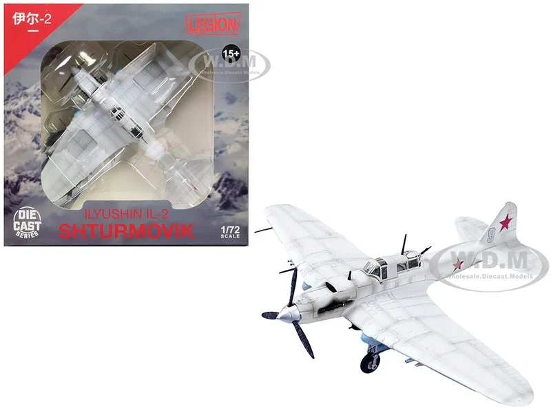 Ilyushin IL-2 Shturmovik Aircraft White "3rd Squadron, 505th Air Assault Regiment, 226th Air Assault Division, Battle of Stalingrad" (1942) Soviet Air Force 1/72 Diecast Model Airplane by Legion