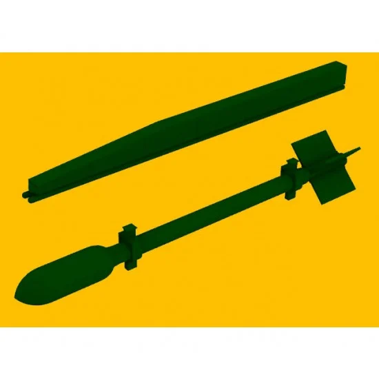 LF Models LF3D4810 1/48 WWII British RP-3 Rocket (3") Including Launched Pod set (6pcs)