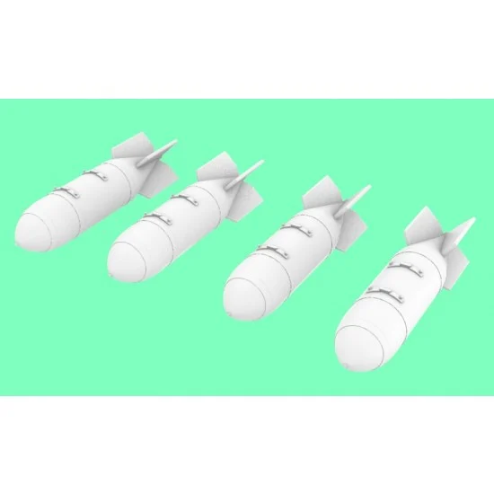 LF Models LF3D7208 1/72 BINC 400 Incendiary Bomb (4pcs) for MB326, MB339, G.91 Gina, Alpha Jet, Mirage - Model Planes