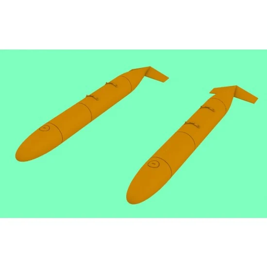 LF Models LF3D7216 1/72 Fuel Tanks 257L (2pcs) for MB326, MB339, Alpha Jet, Super Etendard, G.91 Gina - Model Planes