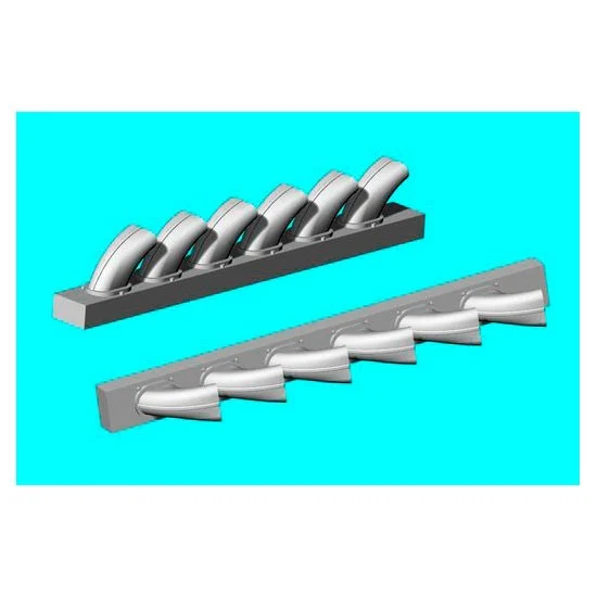 LF Models LF3D7220 1/72 Bf 109F-2 Exhaust Stacks for Eduard kit