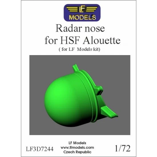 LF Models 3D7244 1/72 HSF Alouette III Radar Nose for LF Models - Model Planes