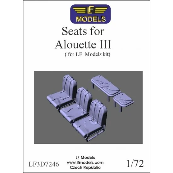 LF Models 3D7246 1/72 Alouette III Seats for LF Models - Model Planes