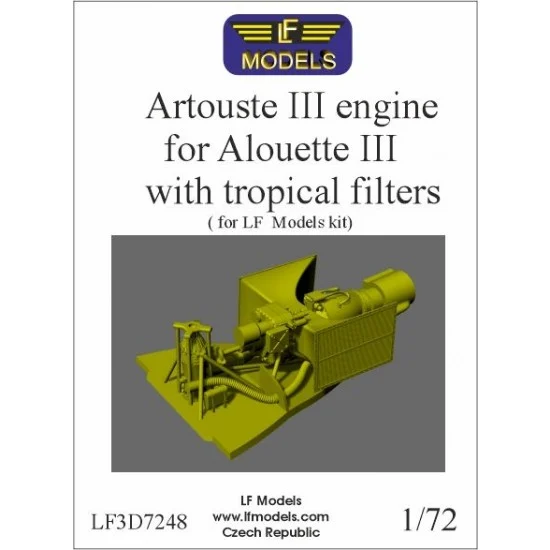 LF Models 3D7248 1/72 Artouste III Engine with Tropical Filters for LF Models - Model Planes