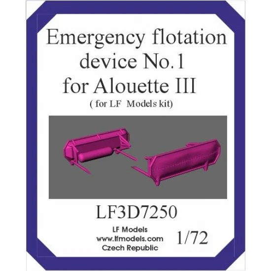 LF Models 3D7250 1/72 Alouette III Emergency Flotation Device #1 for LF Models - Model Planes