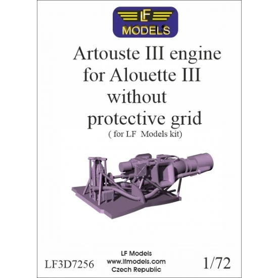 LF Models 3D7256 1/72 Artouste III Engine without Protective Grid for LF Models - Model Planes