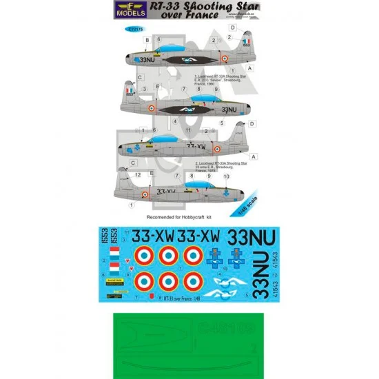 LF Models LFC48109 1/48 RT-33 Shooting Star over France 2 Decal Options for Hobbycraft kit