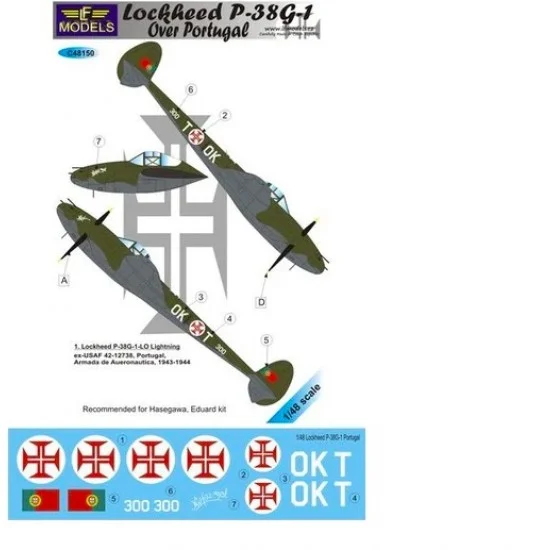 LF Models LFC48150 1/48 Lockheed P-38G-1 over Portugal for Hasegawa/Eduard kits