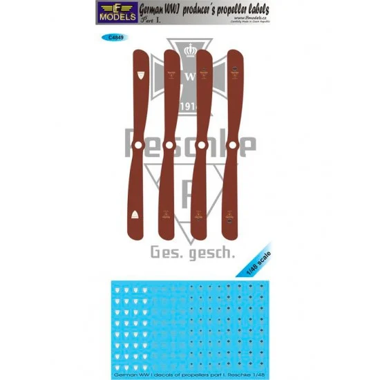 LF Models LFC4849 1/48 WWI German Producer's Labels of Propellers part I - Model Planes