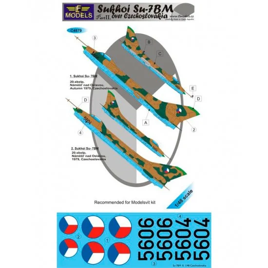 LF Models LFC4879 1/48 Sukhoi Su-7BM over Czechoslovakia part II. Decal for Eduard, OEZ kit