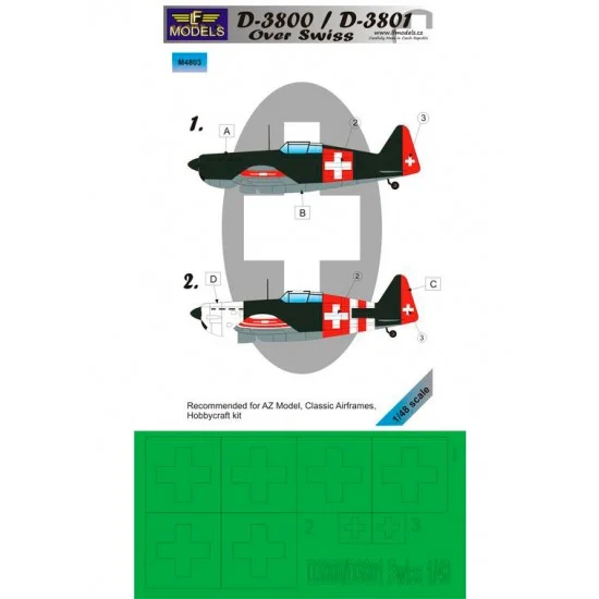 LF Models LFM4803 1/48 D-3800/3801 over Swiss Mask (2 marking ops) for AZ/Classic Airframes/Hobbycraft
