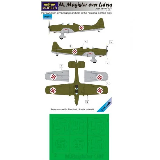 LF Models LFM4807 1/48 M. Magister over Latvia Mask for 2 marking ops for Flashback/Special Hobby - Model Planes