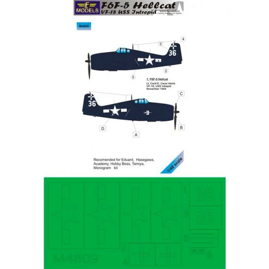 LF Models LFM4809 1/48 F6F-5 USS Intrepid for Eduard/Hasegawa/Academy/Hobby Boss/Tamiya