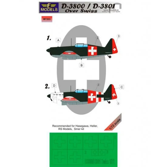 LF Models LFM7203 1/72 D-3800/3801 over Swiss Mask for Hasegawa/Heller,RS,Smer kit