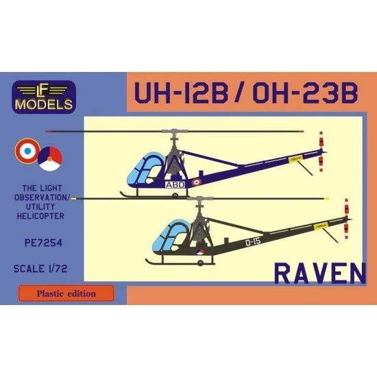 LF Models PE7254 1/72 Hiller UH-12B / OH-23B Raven (French AF, Holland AF)