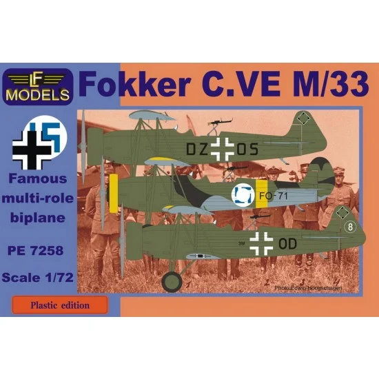 LF Models PE7258 1/72 Fokker CV.E M/33 (2x Luftwaffe, 1x Finland) - Model Planes