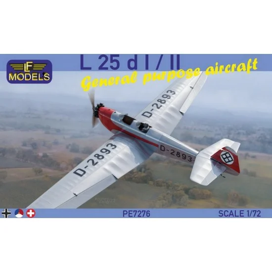 LF Models PE7276 1/72 L 25D I/II General purpose aircraft (3xGermany, 1xHolland, 1xSwitzerland) - Model Planes