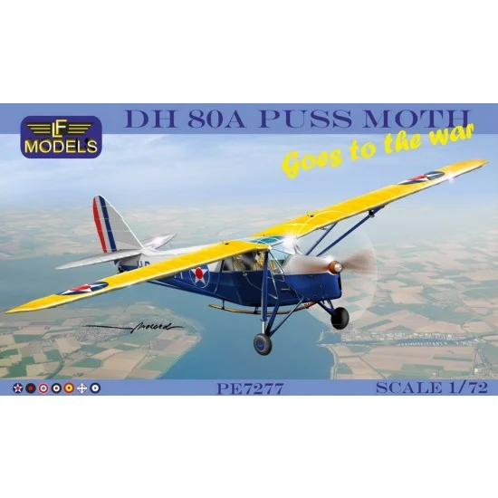 LF Models PE7277 1/72 de Havilland DH 80A Puss Moth Goes to the War - Model Planes