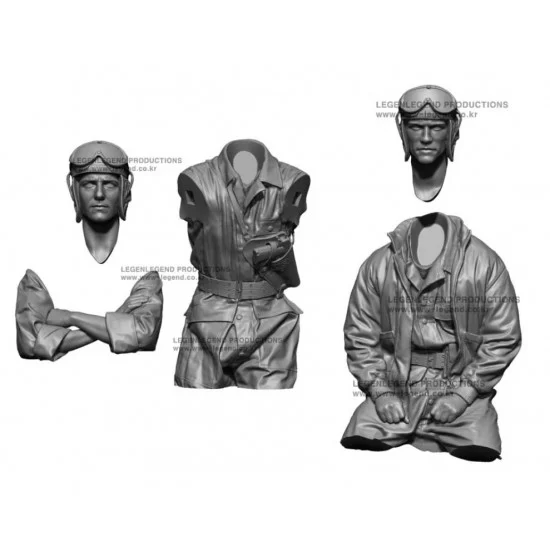 Legend Productions LF0141 1/35 WWII US Tank Driver and Bow Gunner (2 figures) - Model Figures